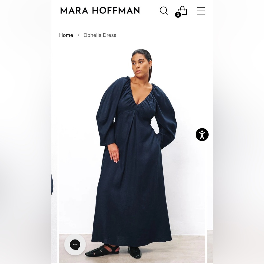 Mara Hoffman Ophelia Dress 100% hemp size XL